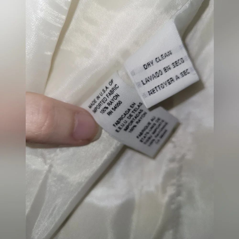 Christian Dior Synthetic Creme Pinstripe Blazer